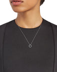 Roberto Coin 18k White Gold Tiny Treasures Circle Diamond Pendant