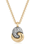 Diamond Duet Pendant Necklace, 0.99ctw