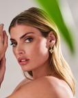 Roberto Coin 18k Yellow Gold Arabesque Diamond Earrings