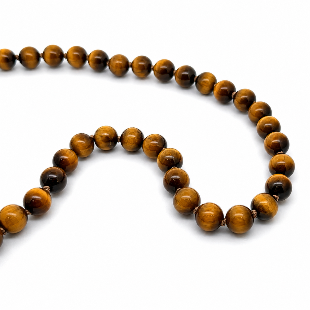 Tigers Eye Beaded Necklace, 16 inches