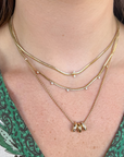 Sliding Bead Diamond Necklace, 0.13ctw