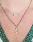 Matte Hexagon Pendant Necklace, 0.24ctw