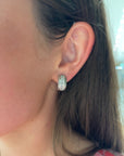 Estate 18k White Gold Earrings