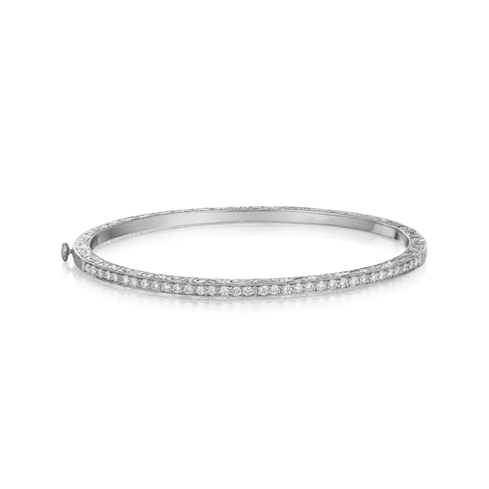 Thin Diamond Bangle, 0.68ctw