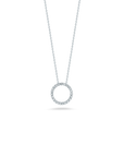 Roberto Coin 18k White Gold Tiny Treasures Circle Diamond Pendant