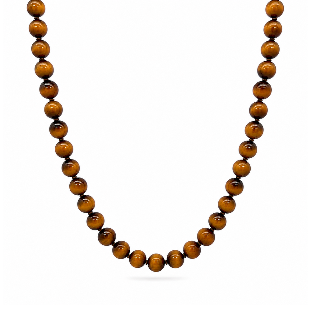 Tigers Eye Beaded Necklace, 16 inches