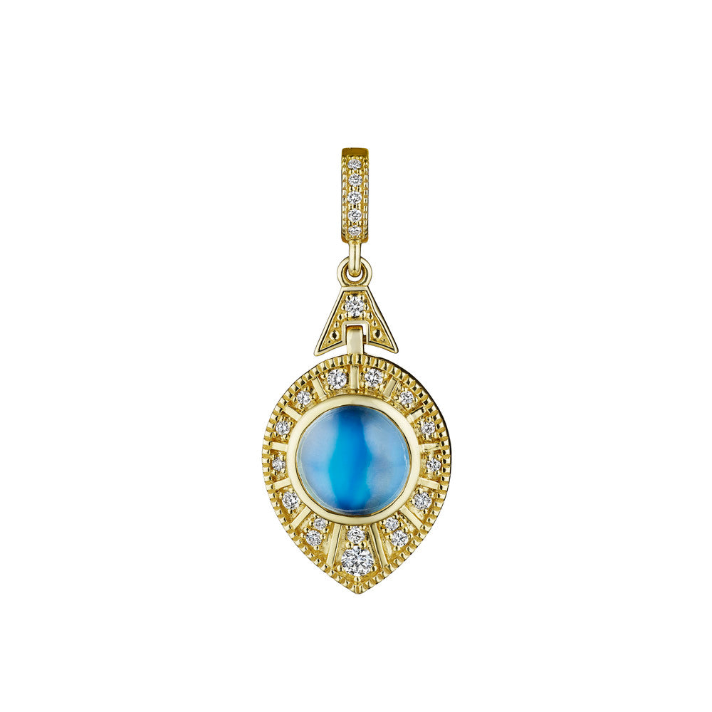 Moonstone &amp; Diamond Medallion