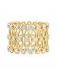 18k Yellow Gold Diamond Stretch Bracelet & Ring