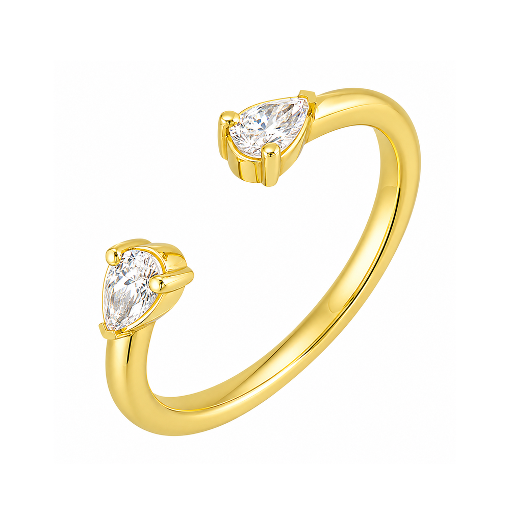 Open Pear Diamond Band, 0.30ctw