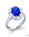 Jb Star Platinum Sapphire & Diamond Ring