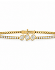 bezel set bracelet with diamonds