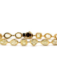 Bezel Set Mixed Shape Fancy Yellow Diamond Bracelet