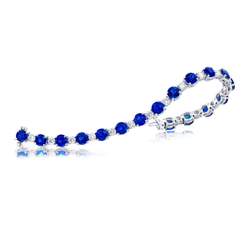 Alternating Sapphire &amp; Diamond Bracelet