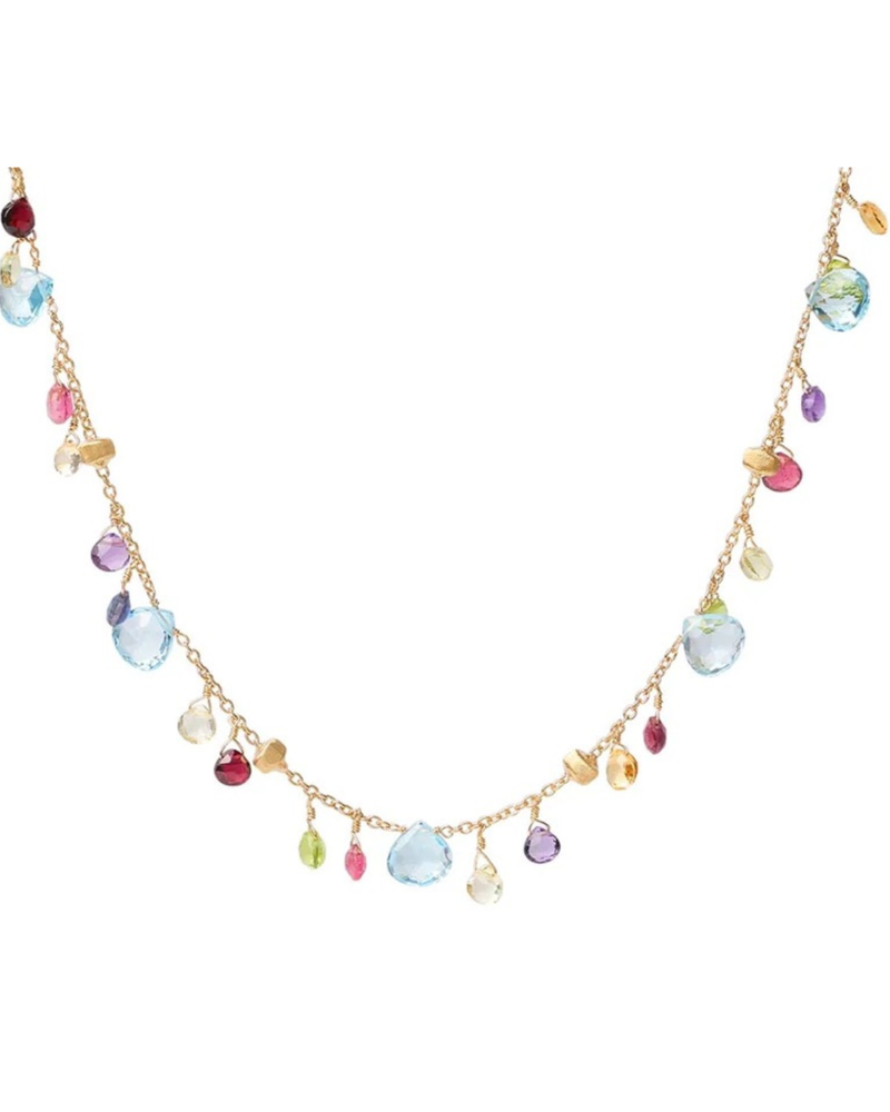 18k Yellow Gold Paradise Mixed Gemstone Necklace