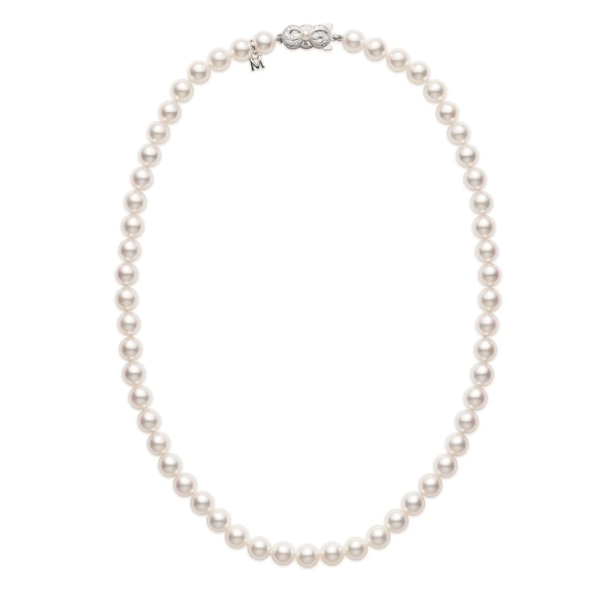 Mikimoto 18k White Gold 8x7.5mm Ayoka Pearl Necklace