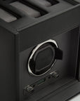 Black Single Watch Winder With Storage