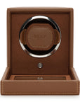 Cognac Single Watch Winder With Cover