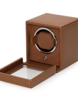 Cognac Single Watch Winder With Cover