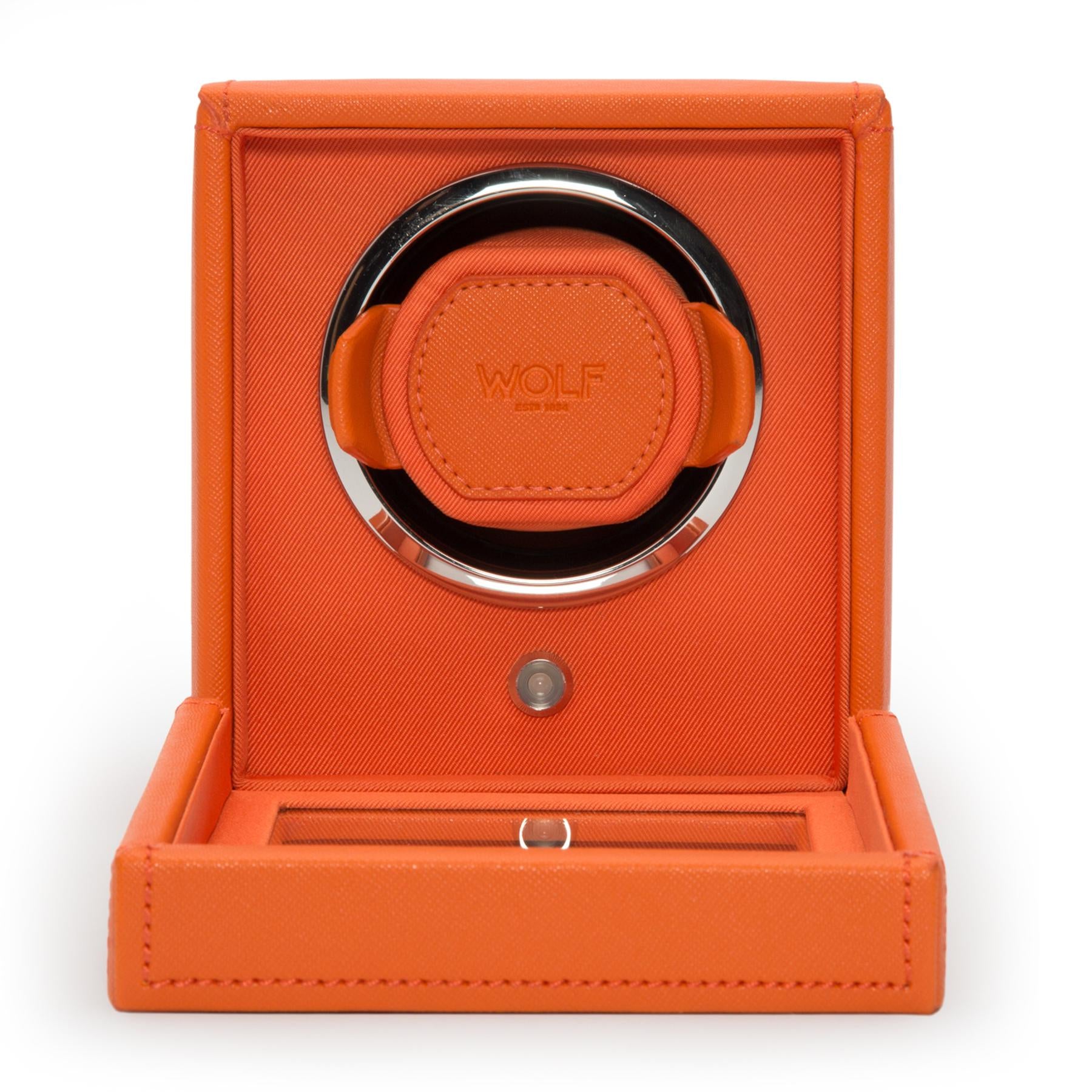 Orange Single Watch Winder With Cover