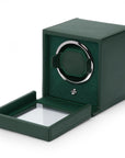 Hunter Green Single Watch Winder With Cover