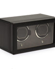 Black Double Watch Winder With Cover