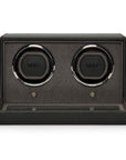 Black Double Watch Winder With Cover