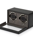 Black Double Watch Winder With Cover