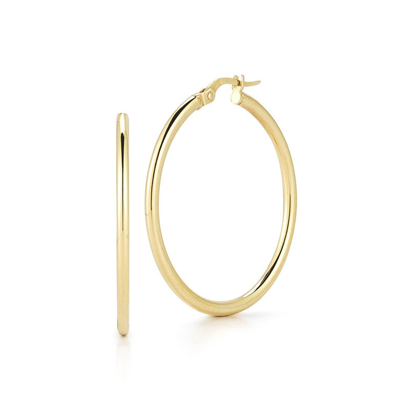Roberto Coin 18k Yellow Gold Perfect Hoops Plain Earrings