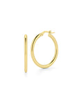 18k yellow gold hoop earrings by Roberto Coin.