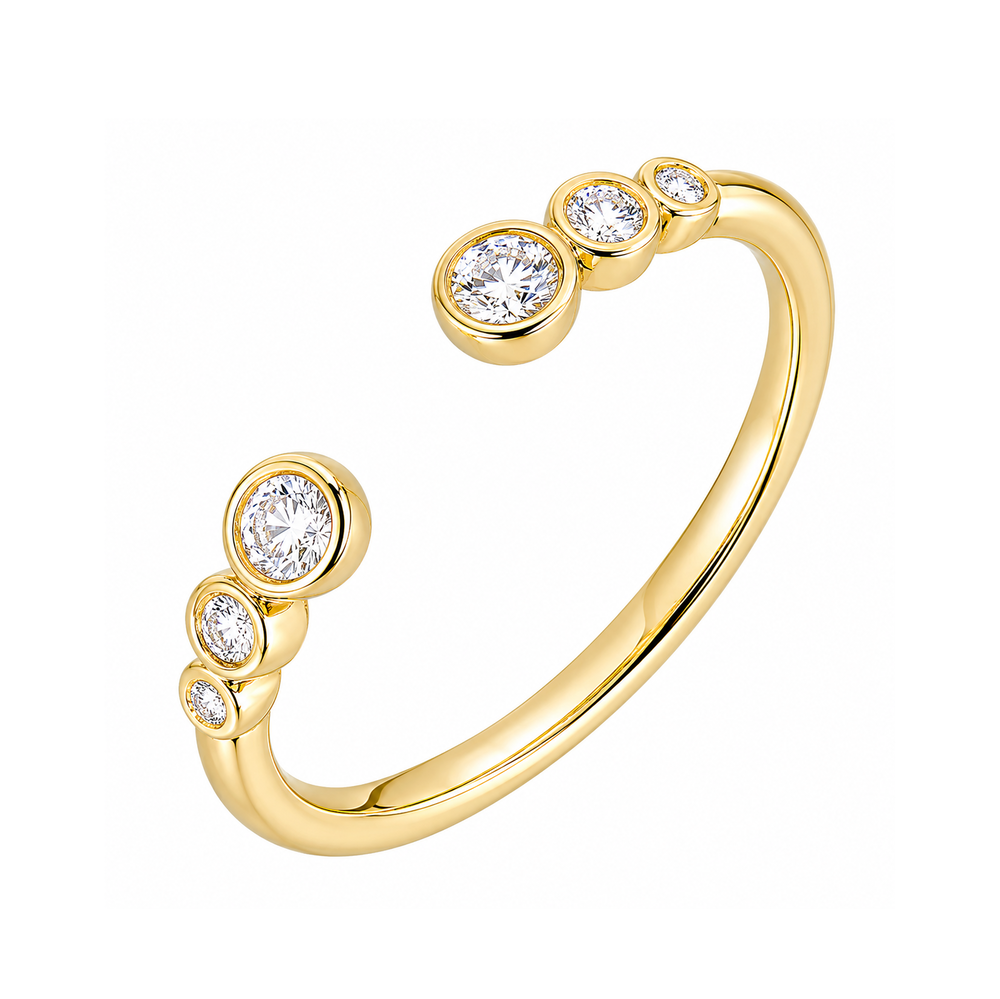 Bezel Set Open Round Diamond Band, 0.20ctw