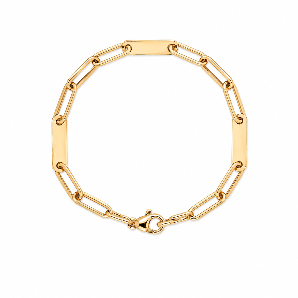 Paperclip Link Bracelet, 7.25 in