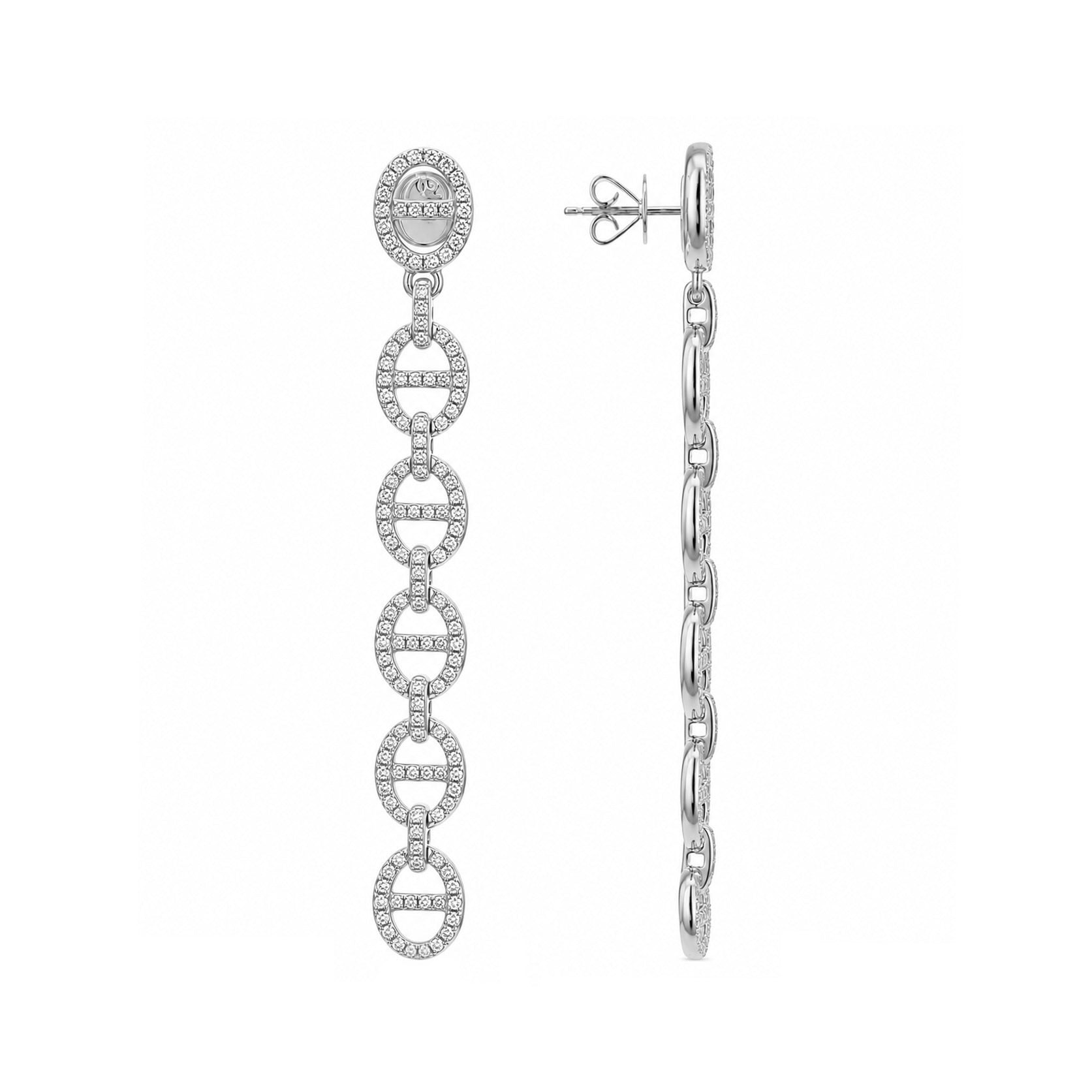 18k White Gold 2.25ctw Diamond Drop Earrings