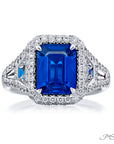 Jb Star Platinum, Sapphire, And Diamond Ring