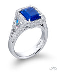 Jb Star Platinum, Sapphire, And Diamond Ring