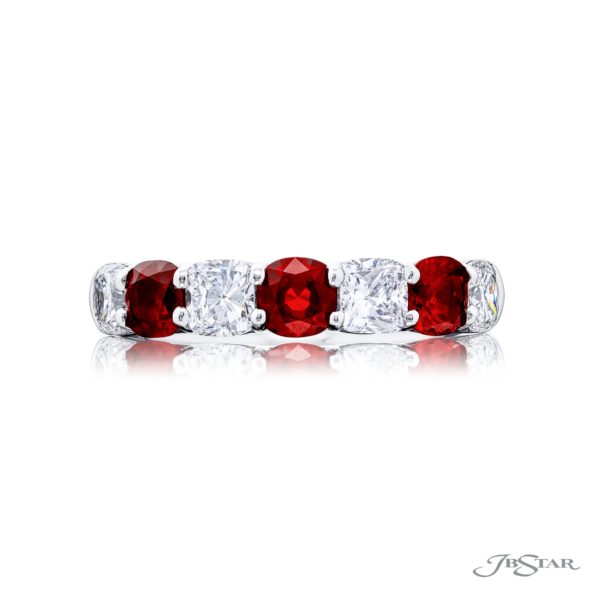 Jb Star Platinum Diamond &amp; Ruby Band