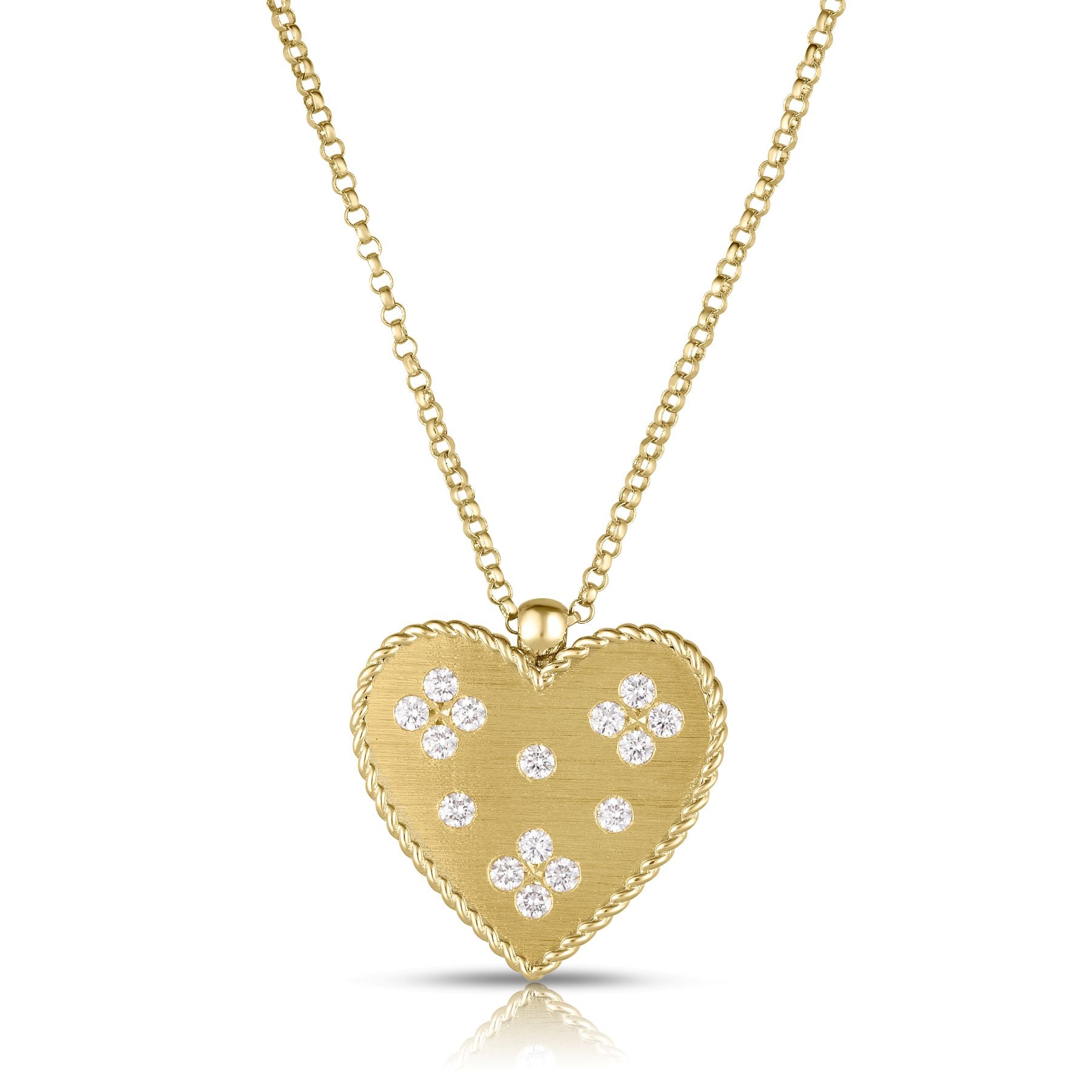 Roberto Coin Diamond Heart Necklace Large