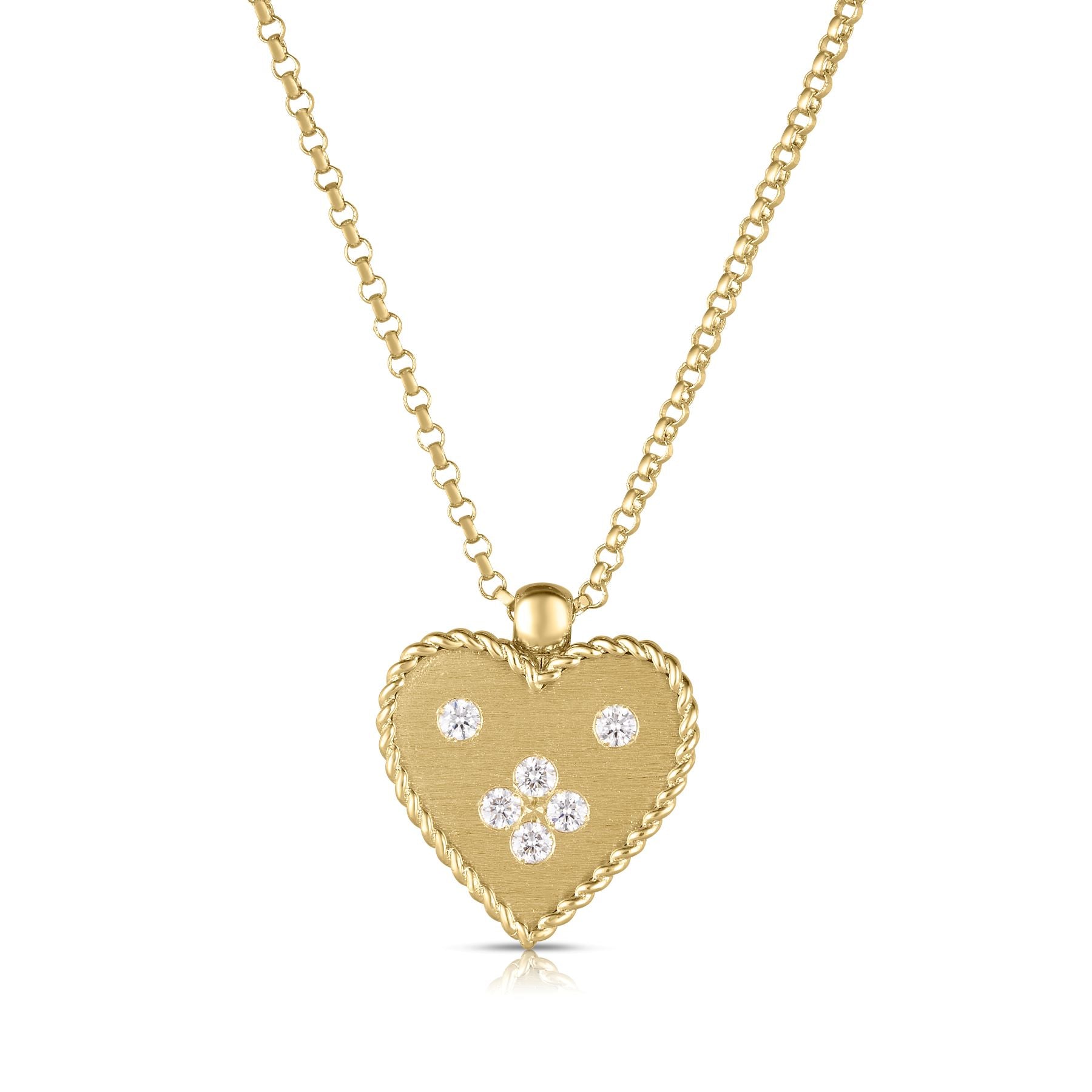 Roberto Coin Diamond Heart Necklace Small