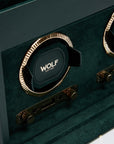 Green Double Watch Winder With Storage