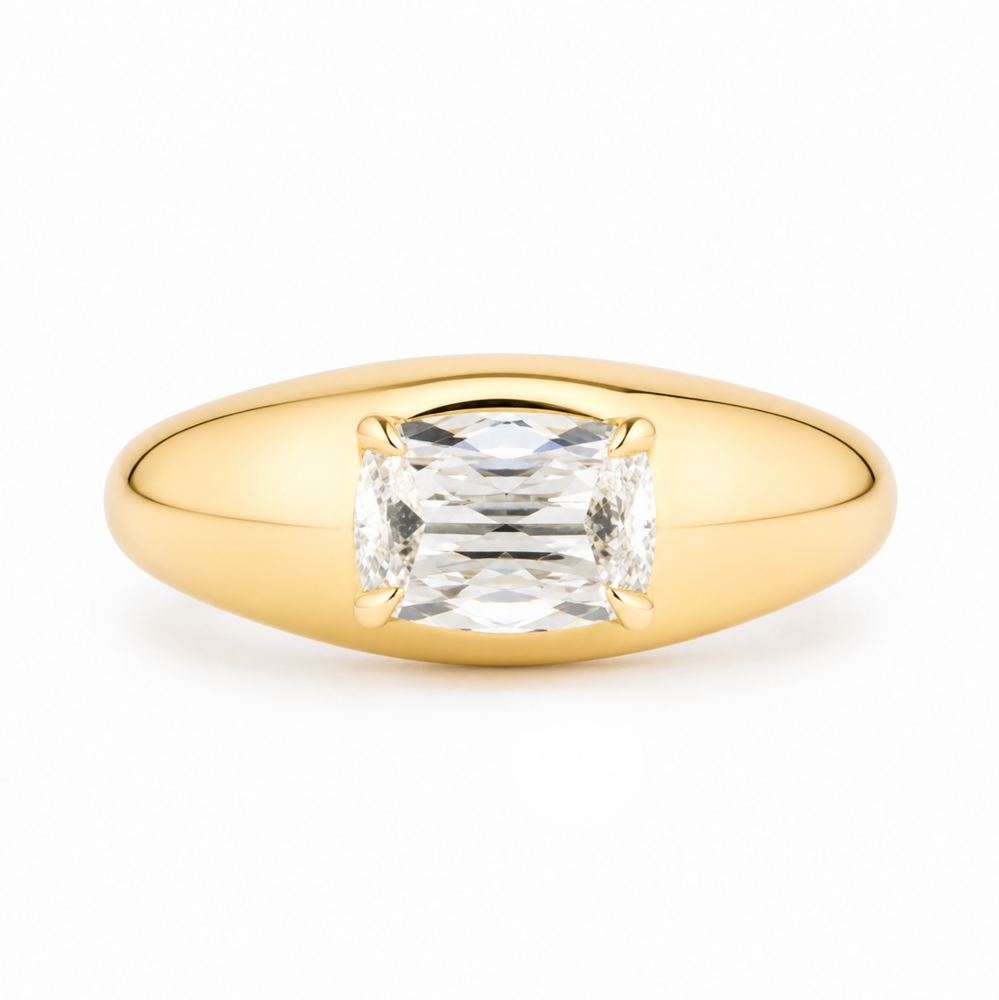 East West Cushion Diamond Ring, 1.04ct