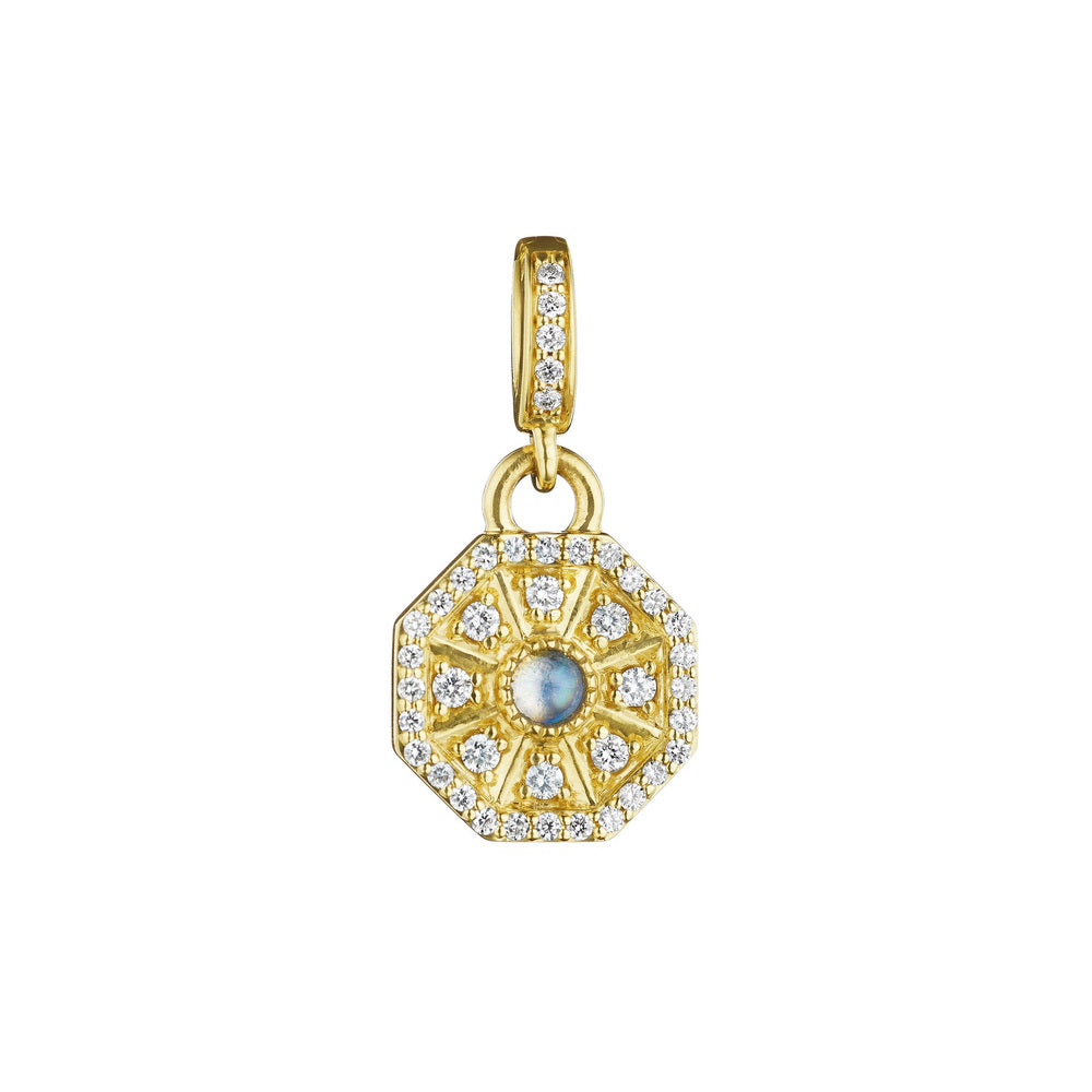 Moonstone &amp; Diamond Medallion