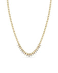 Graduating Diamond Box Chain Necklace, 0.54ctw