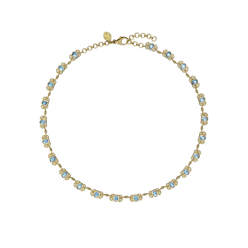 Moonstone &amp; Diamond Necklace