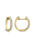BROWN & CO. 18K YELLOW GOLD 0.15ct DIAMOND hoop EARRINGS