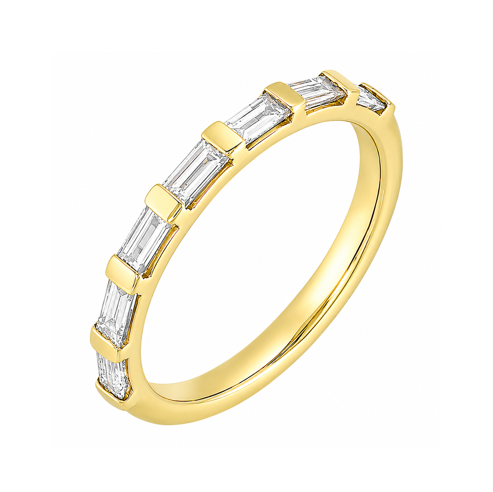 Bar Set Baguette Diamond Band, 0.50ctw