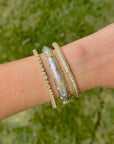 18k Yellow Gold Mixed Shape Bangle
