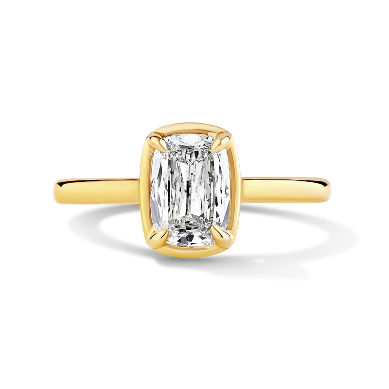 Faux Bezel Set Cushion Diamond Ring, 1.01ct