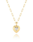 18k yellow gold layered diamond heart 
necklace by Phillips House.