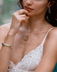 Penny Preville 18k Yellow Gold Moonstone Eyelet Chain Necklace