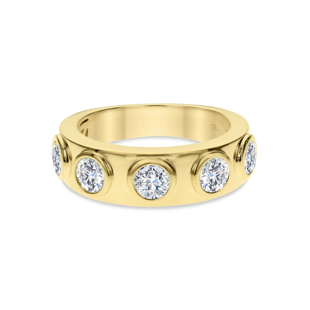 Bezel Set Round Diamond Band, 1.25ctw