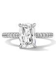 Henri Daussi 18k White Gold Diamond Engagement Ring